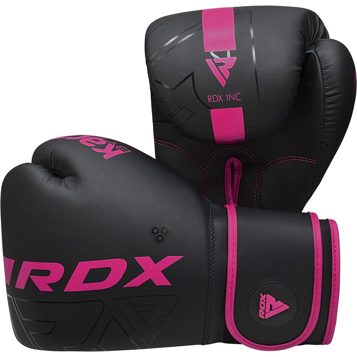 Дитячі боксерські рукавички RDX KARA 6oz, рожеві, шкіра Maya Hide, для муай-тай, кікбоксингу, MMA та тренувань на мішку