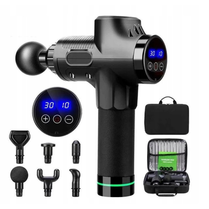 Ручний бездротовий вібраційний масажер для м'язів (перкусійний пістолет) E069