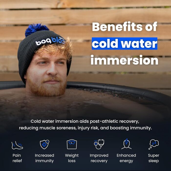 Набір для криотерапії The Cold Pod: портативна ванна для льоду 320 л та ізоляційна УФ-відбиваюча кришка, для дому та вулиці, для атлетів та методу Віма Хофа