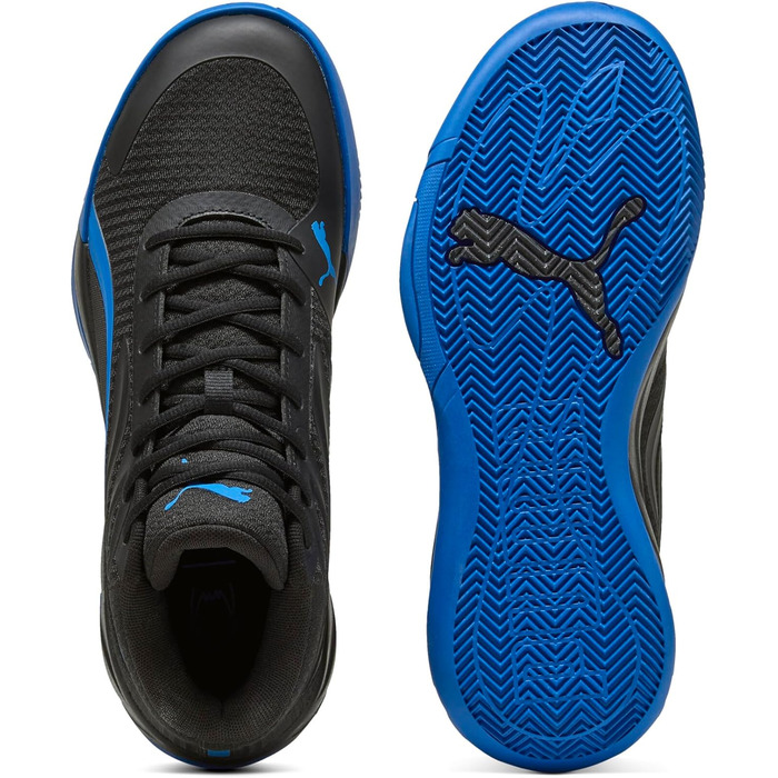 Кросівки баскетбольні PUMA Court Pro для чоловіків, біло-чорні (44.5 EU, Black Team Royal)
