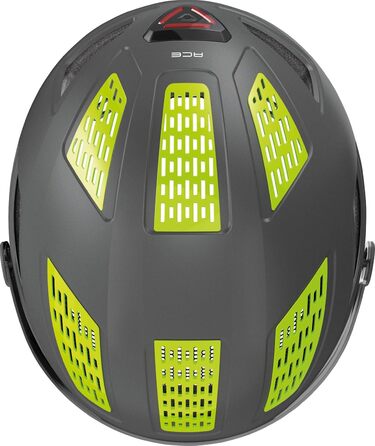 Велошолом ABUS Hyban 2.0 ACE з візором, світлом і ABS-оболонкою для чоловіків і жінок