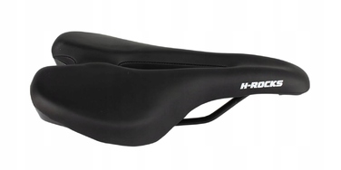 Гелеве велосипедне сідло H-Rocks Obsidian — комфортне, чорне, для MTB