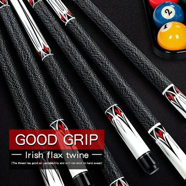 Кю (бильярдний кий) Teekerwan 58 дюймів - комплект з 2 шт. з клена, вага 20 oz, 1/2