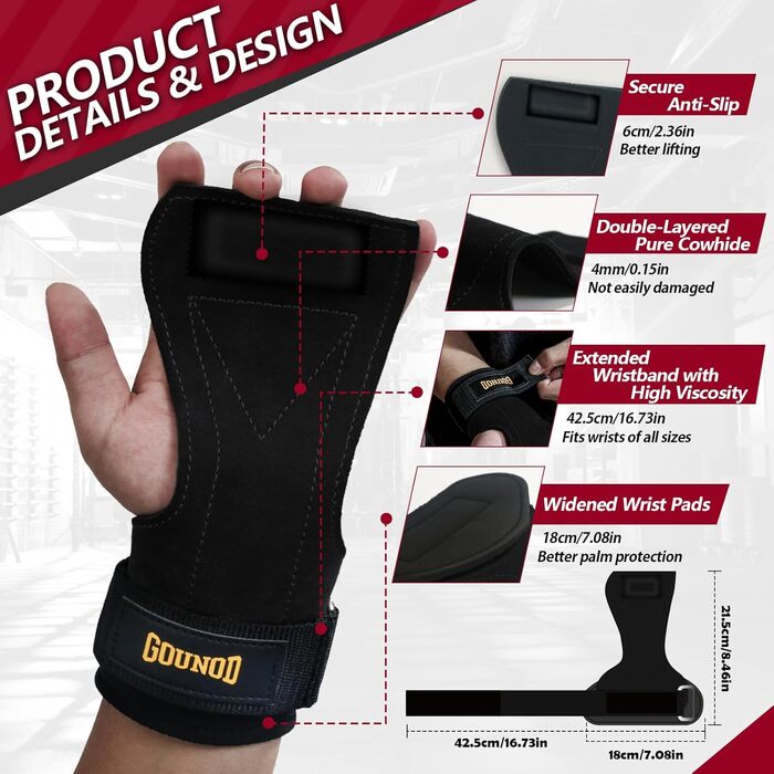 Підтримуючі ремені для тяги AOTWAN з двошарової шкіри, для бодібілдингу та фітнесу, захист зап'ястя, тренувальні ремені для жінок та чоловіків, чорний
