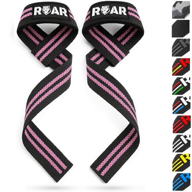Roar® Ремені для важкої атлетики та кросфіту, підкладкою, для жінок та чоловіків (Рожевий)
