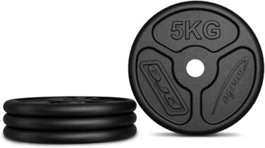 Комплект гантельних дисків Marbo Sport Slim Guss 30/31 мм, 30/50/60 кг, чавунні, виготовлено в ЄС