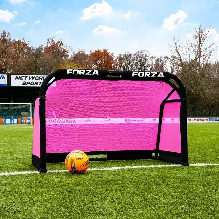 Ворота футбольні FORZA 1,2м x 0,76м, складані, з сумкою (рожевий)