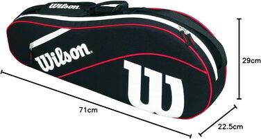 Сумка для тенісу Wilson Advantage III чорна - професійна тенісна сумка для ракет та аксесуарів