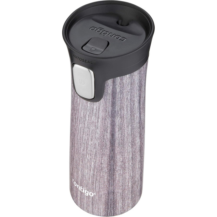 Термокухоль Contigo Pinnacle Autoseal 420 мл, нержавіюча сталь, дерев'яний колір (Blonde Wood), ізольований, герметичний, для кави та чаю, BPA-free