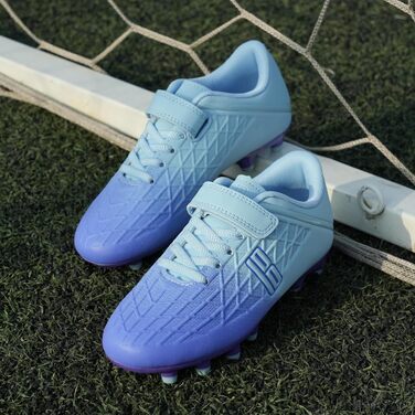 Дитячі футбольні бутси JABASIC для гри на твердих поверхнях, розмір 27 EU, синій/фіолетовий, з футболковими шкарпетками