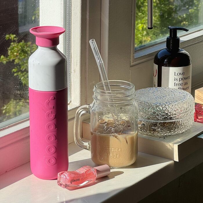 Термос Dopper Insulated Pelican Pink 350 мл — двостінний, нержавіюча сталь, зберігає 24 год холод/9 год гарячий, герметичний, для води, кави, чаю
