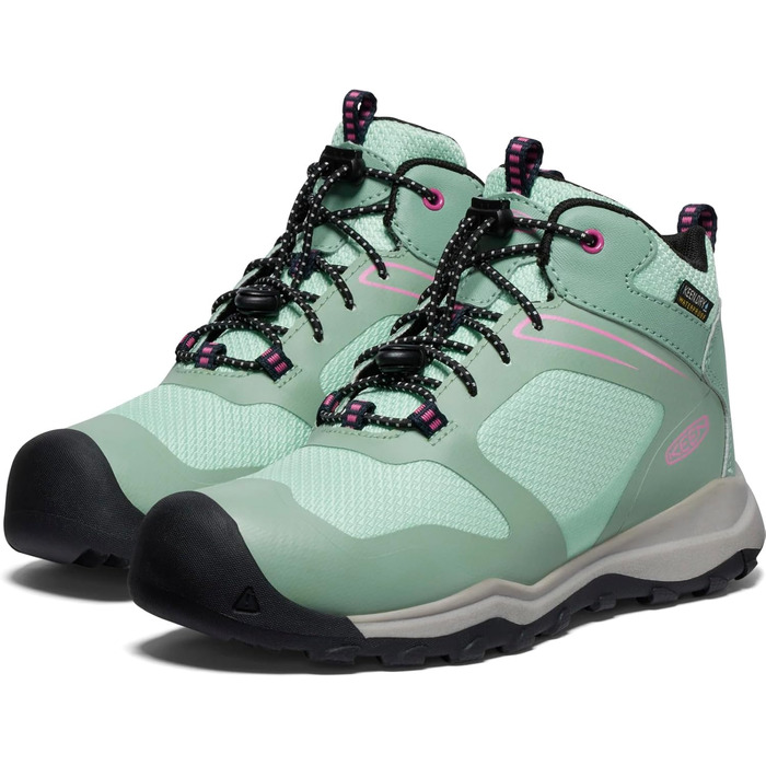 KEEN Wanduro Mid - водонепроникні трекінгові кросівки для дітей (Granite Green Ibis Rose, 30 EU)