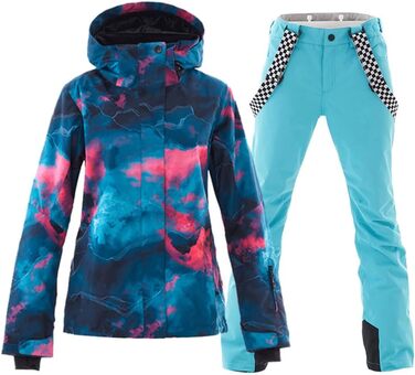 Комплект зимового одягу HOTIAN Daen: водонепроникний, вітронепроникний, для катання на лижах, сноуборді та активного відпочинку (XL, синій)