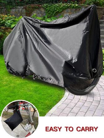 Водонепроникний чохол для велосипеда - гараж для велосипеда 210D Oxford, захисна накидка з сумкою, брезент для велосипеда 200×110×90cm, підходить для 2 велосипедів