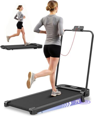 Біговий доріжка HomeFitnessCode з нахилом - Walkpad для дому. Компактний, електричний, 1-8 км/год. Чорний