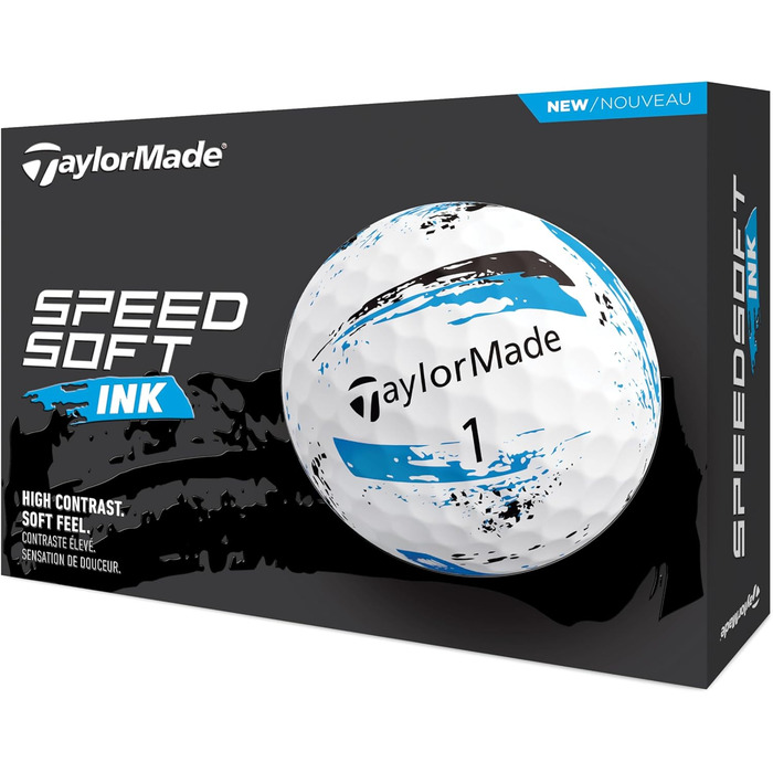 Гольф-м'яч TaylorMade Tm24 Speedsoft, 12 шт, білий/синій