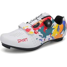 Велосипедні шкарпетки SDEQA для чоловіків та жінок: дихаючі велотуфлі для педалей Look SPD SPD-SL Delta Lock, розмір 36 EU, білий колір