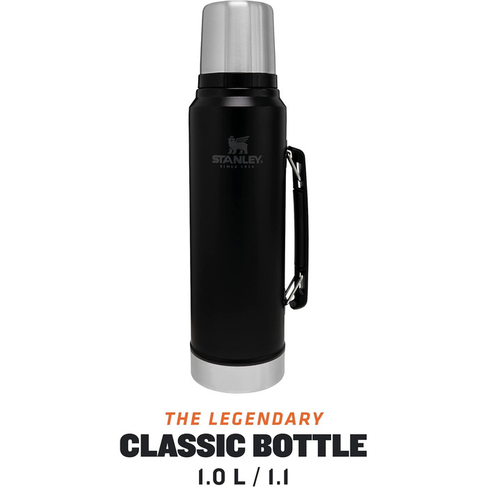 Термос Stanley Classic Legendary, нержавійка, 1 л, тримає тепло/холод 15-48 годин, BPA-free, можна мити в посудомийці