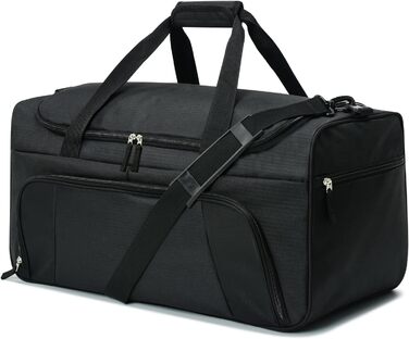 Спортивна сумка 42 л для жінок і чоловіків, дорожня сумка Weekender Carry-On, тренувальна сумка для спортзалу, чорна