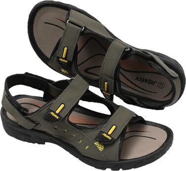 Чоловічі сандалі JOMIX для активного відпочинку на липучках: пляж, гори, подорожі (44 EU, зелені)