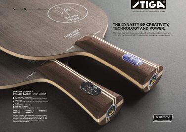 Ракетка для настільного тенісу STIGA Dynasty Carbon, універсальна, для дорослих