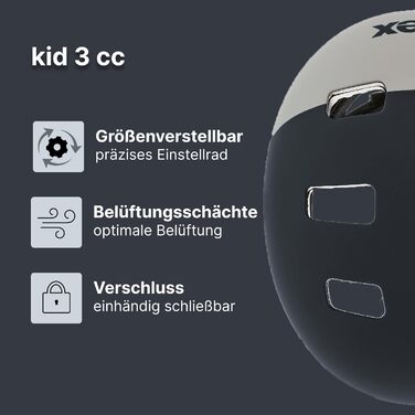 Велосипедний шолом uvex kid 3 cc для дітей, чорний, 51-55 см, регулювання розміру, оптимальна вентиляція