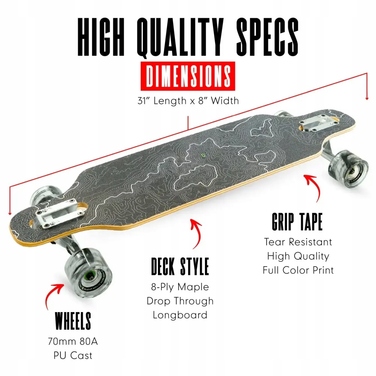 Лонгборд Madd Gear Drop Through Cruiser ABEC-7