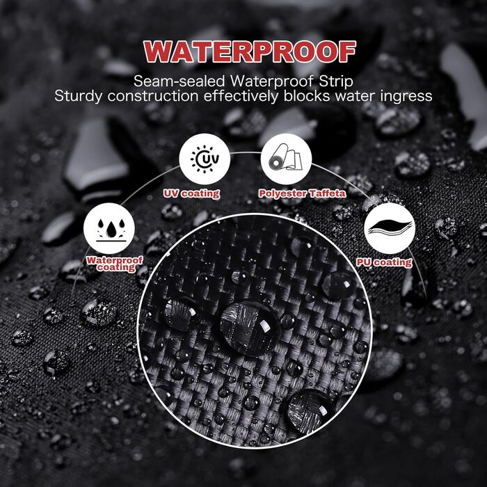 Водонепроникний чохол для квадроцикла Neverland Quad Abdeckplane, XXXL (256x110x120 см), чорний та сріблястий