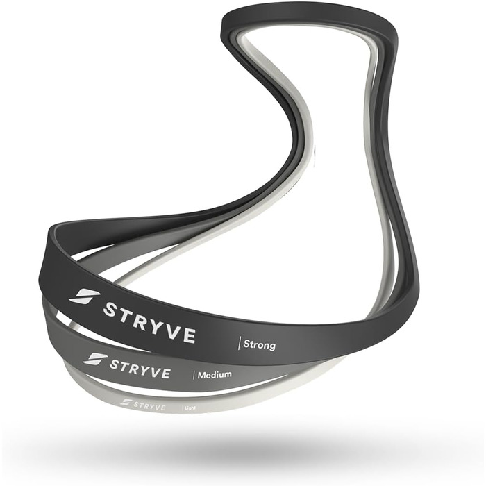 STRYVE Power Bands – Преміум набір резистивних стрічок для тренувань, 3 шт, еспандери для силових вправ, фітнесу, тренажерного та домашнього залу, з інструкціями для вправ