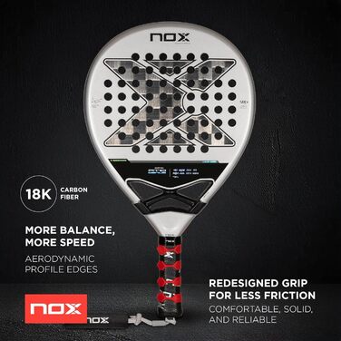 Падельна ракетка Nox AT10 Genius 18K Agustin Tapia 2024, карбон