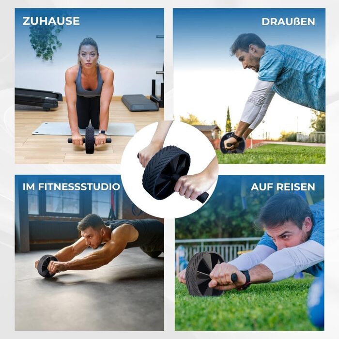 Ролер для пресу Mobiclinic з матом: комплекс для тренування пресу, до 150 кг, для дому