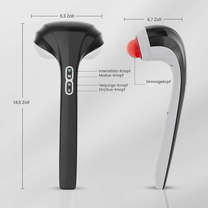 Масажер для шиї та тіла Snailax SL-498-UK з підігрівом, бездротовий перкусійний масажер для спини, плечей, ніг. Подарунок для неї та для нього