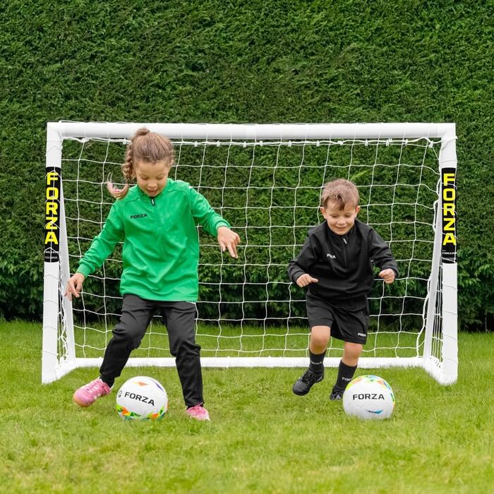 Ворота футбольні FORZA 1,8м x 1,2м | УФ-стійкий PVC | Для дітей та дорослих | Міцні, для тренувань та в сад | Опції: ціль, м'яч, сумка