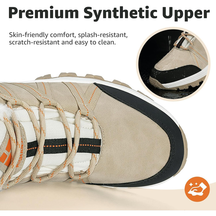 Зимові черевики Mishansha для жінок, утеплені, водонепроникні, для піших прогулянок, розмір 36-42, колір абрикосовий