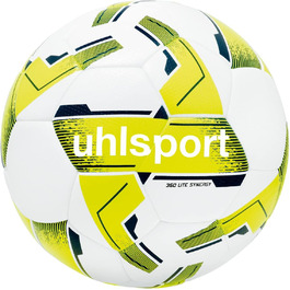 Футбольний м'яч Uhlsport 350 LITE Synergy Junior, для тренувань і ігор, розмір 4/5, білий/жовтий/синій, для дітей 10-12 років