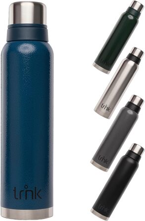Термос trnk Outdoor Polar 2, 1600 мл, нержавіюча сталь, блакитний, BPA-free, 40 годин збереження тепла, 2 чашки, для походів, можна мити в посудомийній машині