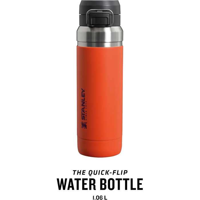 Термобутилка Stanley Quick Flip з нержавіючої сталі, 7+ годин холоду, BPA-free, герметична, для води, придатна для посудомийки