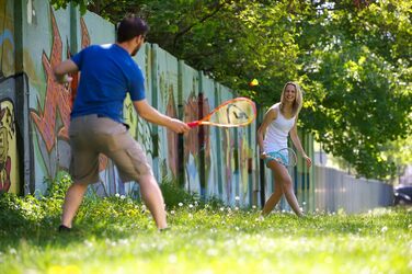 Набір Speedminton S65 для кросмінтону: ракетки, 3 волани Speeder, ліхтарики, сумка, стартовий комплект