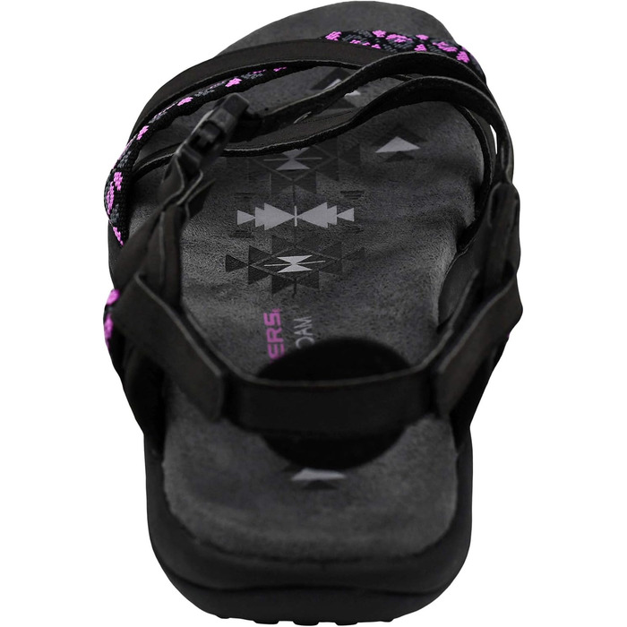 Жіночі сандалії Skechers Reggae Slim-Vacay, 41 EU, чорно-рожеві