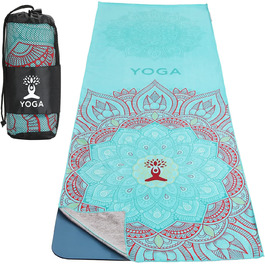 Рушник для йоги MoKo Lotus, нековзний, для килимка, швидковисихаючий, поглинає піт, для пілатесу, хот-йоги та пікніка