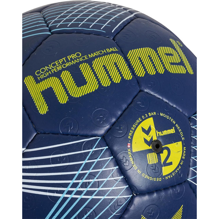 Гандбольний м'яч hummel Concept Pro для дорослих, розмір 2, синьо-жовтий