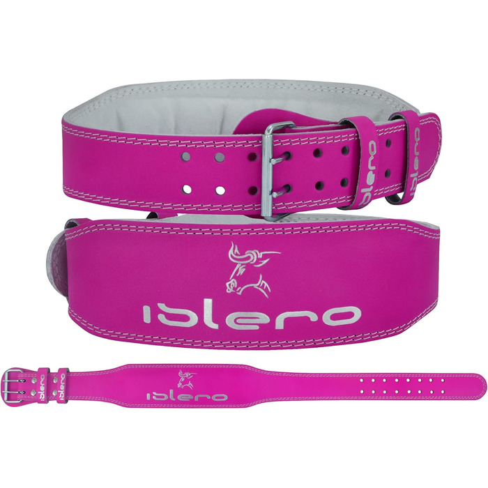 Жіночий шкіряний тренувальний пояс Islero рожевого кольору, 10,2 см, розмір XS