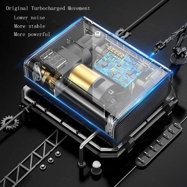 Автомобільний компресор WindGallop 12V з манометром та LED підсвіткою, насос для шин, велосипедів, баскетбольних м’ячів, басейнів та іграшок