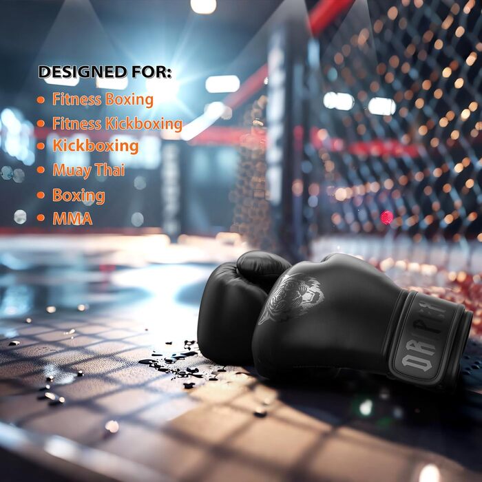 Боксерські рукавички Dripex з PU шкіри, 8-16 oz, для чоловіків, жінок, молоді, MMA, муай-тай, кікбоксинг