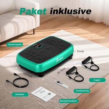 Платформа для вібраційного тренування EvoSpark - масажер для дому, для схуднення та загального оздоровлення, 450 LBS, зелений