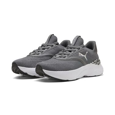 Жіночі кросівки PUMA SOFTRIDE Mayve Animal — Темно-сірі з анімалістичним принтом, розмір 40 EU