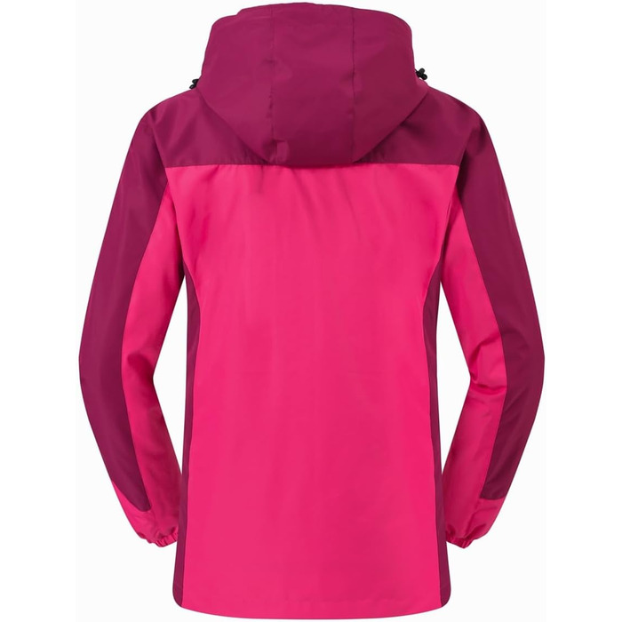 Жіноча 3-в-1 куртка Ysento: тепла флісова та водонепроникна софтшеллова куртка з капюшоном, рожево-рожевий колір, XXL
