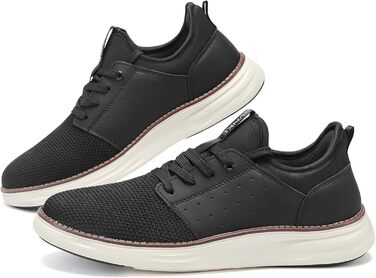 Чоловічі кросівки Slip-On, чорні, для ходьби та фітнесу, дихаючі, без шнурівки, для відпочинку та бізнесу (42.5 EU)