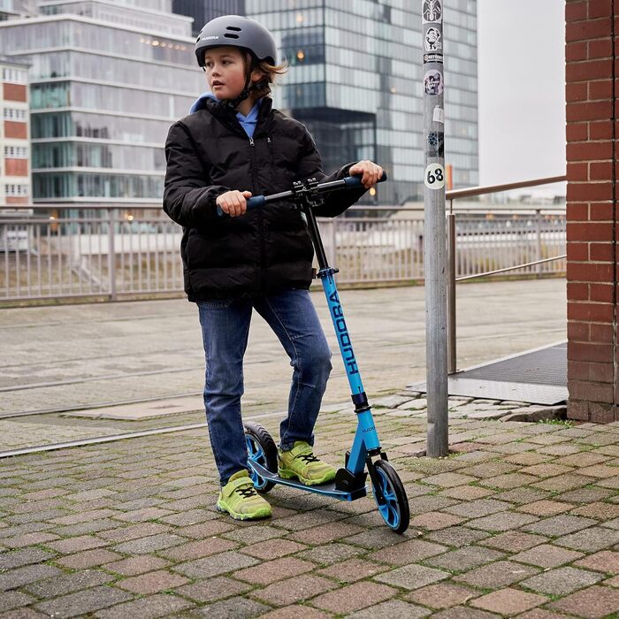 Дитячий алюмінієвий самокат HUDORA Little BigWheel, регульований, складаний, великі колеса, до 100 кг, від 3 років