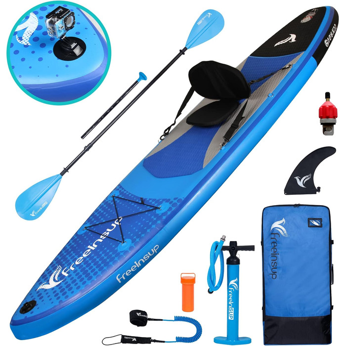 Надувне SUP-борд Freein з сидінням для каяка, 305x84x15 см, 10'6